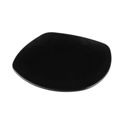 RT8SQ-B - Melamine Square Plate w/ Rounded Edges - Black