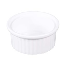 R4-W - Melamine Ribbed Ramekin - White