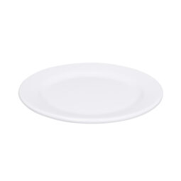 D9PL-W - Melamine Round Rim Plate - White
