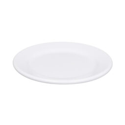 D612PL-W - Melamine Round Rim Plate - White