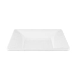 DB10RR-W - Melamine Square Pebble Bowl - White