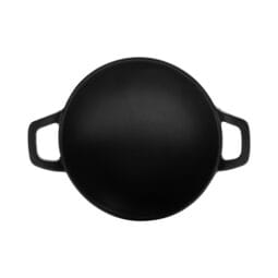 MFP7218-B - Melamine Faux Cast Iron Wok - Black
