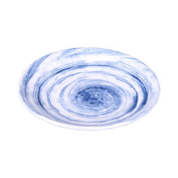 D8125R-ND - Melamine Round Plate - Navy Design