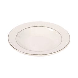 DB878T-V - Melamine Round Double Line Pasta/Soup Bowl - Vanilla