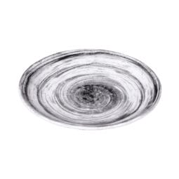 D1115R-BD - Melamine Round Plate - Black Design