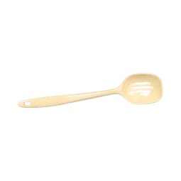 MSP12S-BCY - Melamine Slotted Spoon - Banana Crepe