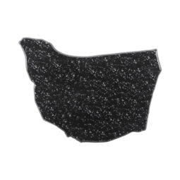 QS1913-GB - Melamine Irregular Shape Display Stone - Black Granite