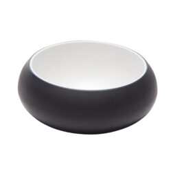 31078-TOH/BK - 16 oz hatch touch of honey interior/raven exterior melamine bowl, 5.8"L x 5.8"W x 2.3"H, GET, cheforward