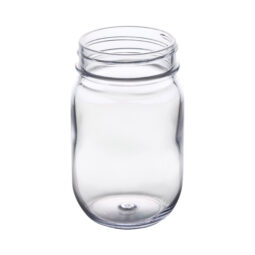 DW3252SAN-CL - 16 oz. Mason Jar, 3" dia. x 5.38" H, 17.5 oz Rim-full, GET. Dessert Time