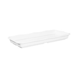 M614-NW - Melamine Rectangular Organic Tray - White