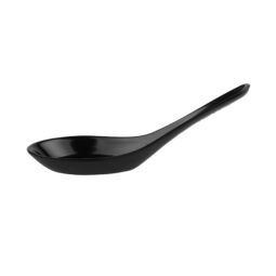 020-3-B - Melamine Soup Spoon 5 1/2" L - Black
