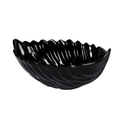 M113L-B - Melamine Large Leaf Bowl - Black