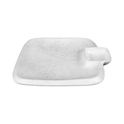 B428090-GYM - Melamine Square Chip & Dip Plate - Gray Marble