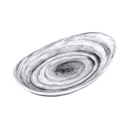 D1172OV-BD - Melamine Deep Oval Plate - Black Design