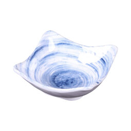 D52SQ-ND - Melamine Square Bowl - Navy Design