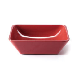 M10SQ-CBR - Melamine Square Bowl - Cranberry