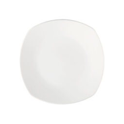 PL1100182624 - PLATE PANDO 26CM SQUARE BLOCK WHITE