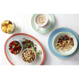 PA1602904024 - 2.9 oz. Coral Porcelain Stackable Espresso Cup, 3 3/4" Dia. w/Handle, Corona Calypso