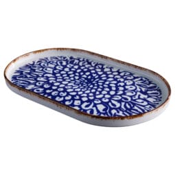 PA134I997706 - Rustic Tray 13.9 x  8.5" INDIGO