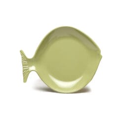 D10FSH-WWG - Melamine Small Fish Plate - Weeping Willow Green