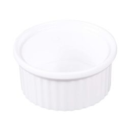 R1-W - Melamine Ribbed Ramekin - White