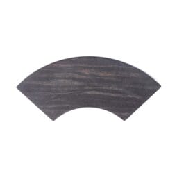 M514QR-ZW - Melamine Quarter Circle Faux Wood - Zebrawood