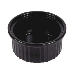 R4-B - Melamine Ribbed Ramekin - Black