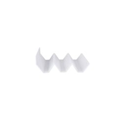 JW322-W - Melamine 3 Slot Zig Zag - White