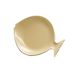 D10FSH-BCY - Melamine Small Fish Plate - Banana Crepe