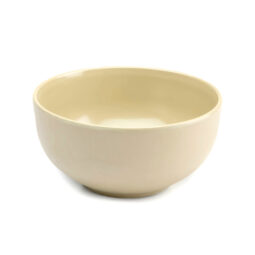 M925R5-BCY - Melamine Round Bowl w/ Matte Finish Outside - Banana Crepe
