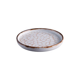 PA133I992012 - Rustic Dinner plate 8 in CRACKED