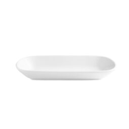 PA1101437612 - 5" Porcelain Crescent Side Tray 10.5" L x 1.6" H. GET Corona Actualite