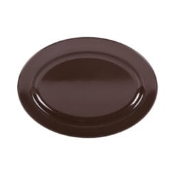 D1014OV-AUB - Melamine Oval Rim Platter - Aubergine