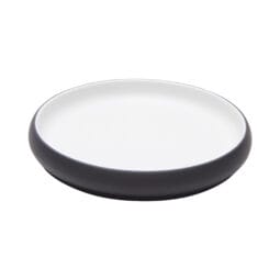 21377-TOH/BK - 6.5" hatch touch of honey interior/raven exterior round melamine plate, 6.5"L x 6.5"W x 1"H, GET, cheforward