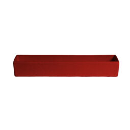 COMP34FR - 1.73 qt., 6.5" Square Straight Sided Salad Bar Bowl, Bugambilia Classic Finish, White