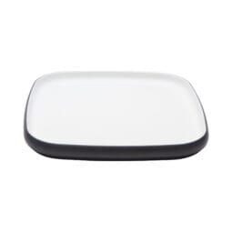 21375-TOH/BK - 10.5" hatch touch of honey interior/raven exterior square melamine plate, 10.5"L x 10.5"W x 1"H, GET, cheforward