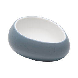 31075-TOH/BL - 3 oz hatch touch of honey interior/bluejay exterior ovoidal melamine ramekin, 3.9"L x 3.3"W x 1.7"H, GET, cheforward