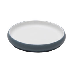 21377-TOH/BL - 6.5" hatch touch of honey interior/bluejay exterior round melamine plate, 6.5"L x 6.5"W x 1"H, GET, cheforward