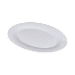CS-1813-RMM-W - 18" x 13 x 1.36"H Oval Platter Matte, White, G.E.T. Riva Maris