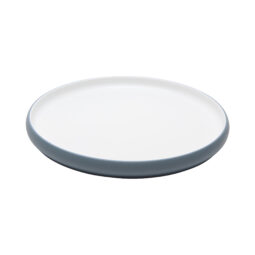 21379-TOH/BL - 10.5" hatch touch of honey interior/bluejay exterior round melamine plate, 10.5"L x 10.5"W x 1"H, GET, cheforward
