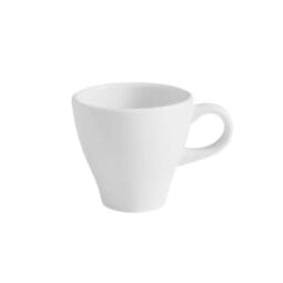 PA1632804324 - 5.5 oz. Bright White Porcelain Cappuccino Cup, 4 1/3" Dia. w/Handle, Corona Actualite / Custom Alto Grande