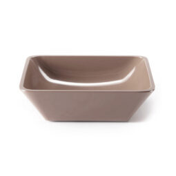 M10SQ-MR - Melamine Square Bowl - Mushroom
