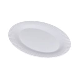 CS-1511-RMM-W - 15" x 11" x 1.19"H Oval Platter Matte Finish, White, G.E.T. Riva Maris