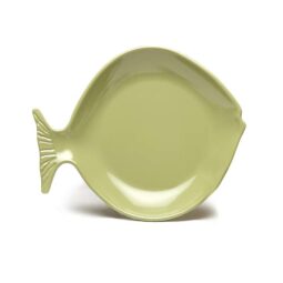 D12FSH-WWG - Melamine Large Fish Plate - Weeping Willow Green