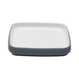 21373-TOH/BL - 6.5" hatch touch of honey interior/bluejay exterior square melamine plate, 6.5"L x 6.5"W x 1"H, GET, cheforward