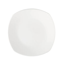 PL1100182412 - PLATE PANDO 24.4CM SQUARE BLOCK WHITE