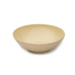M10R325T-BCY - Melamine Round Textured Bowl - Banana Crepe