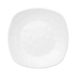 RT8SQ-OW - Melamine Square Plate w/ Rounded Edges - Off White