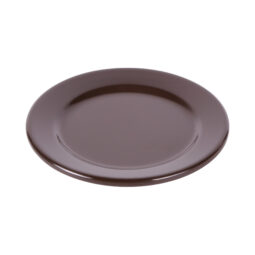 D612PL-AUB - Melamine Round Rim Plate - Aubergine