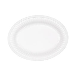 M1713OV-NW - Melamine Oval Beaded Edge Platter - White